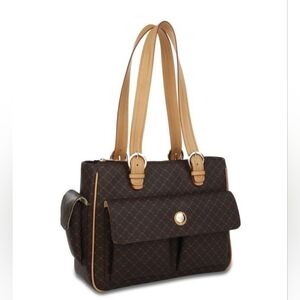 💥RIONI Italian Leather Trimmed  Signature Shoulder Bag💥